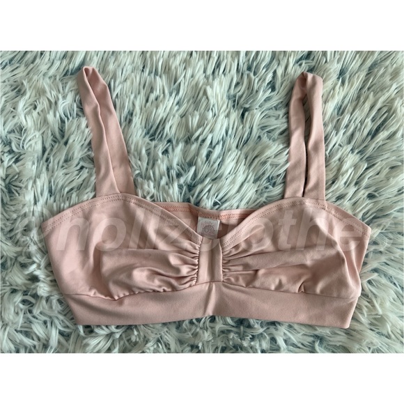 Free People Intimately Only Hearts Delicious Shirred Bralette Rose - Picture 4 of 7